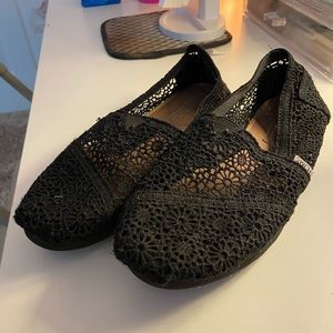 Black Crochet Toms